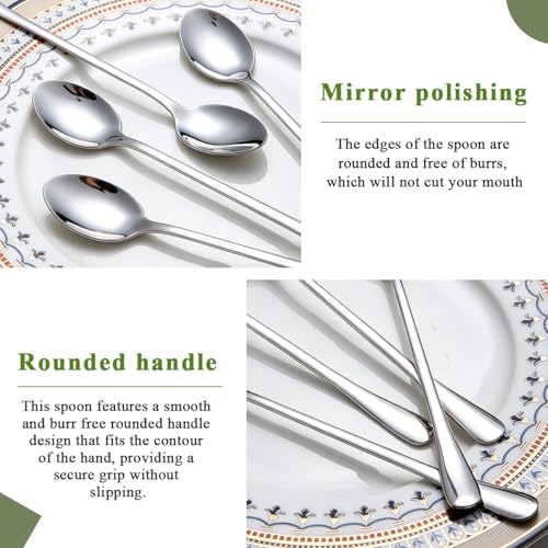 Berglander Long Handle Iced Tea Spoons Set of 12 - Stainless Steel