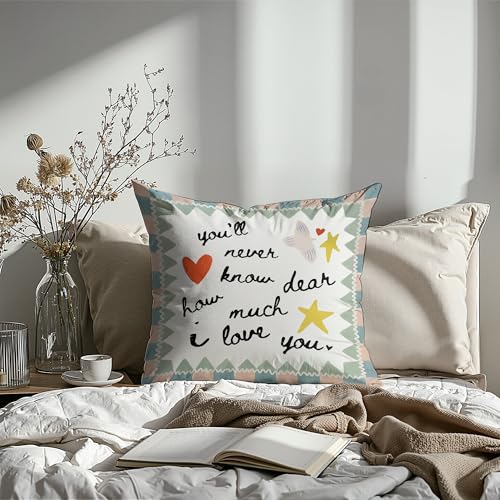 Christian Kids Throw Pillow Cover 18x18, Bible Verse Nursery Decor - Style 29