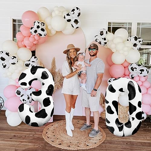 40 Inch Cow Print Number 0 Balloon for Birthday Party Decor