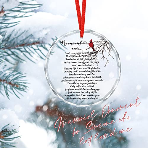 Memorial Christmas Ornament - Cardinal Sympathy Gift - Remember Me - Variation of THIS listing