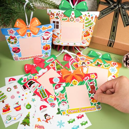 24 Pcs Christmas DIY Photo Frame Ornaments Gift Box Set Hanging Decorations