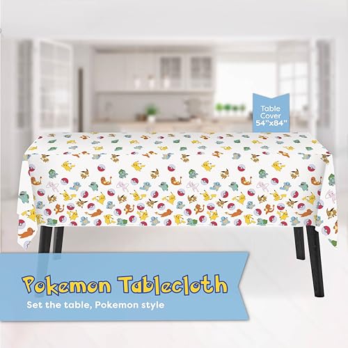 Pokemon Birthday Decorations Kit - Banner & Table Cloth