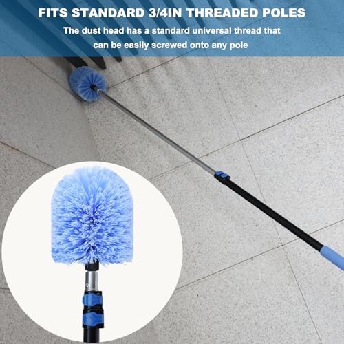 Tonmp Cobweb Duster Head - Washable Nylon Brush for Extension Poles