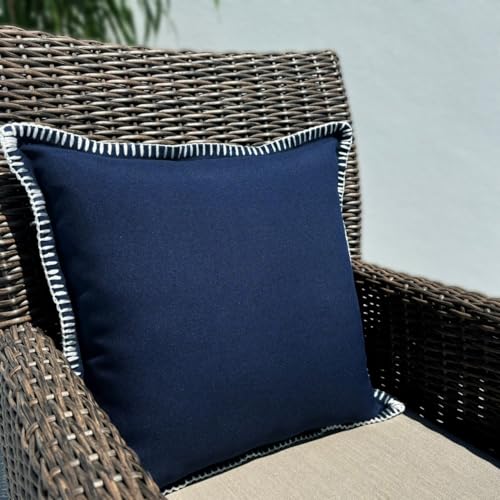HER HWA Set of 2 Water-Resistant Outdoor Throw Pillow Covers 18x18