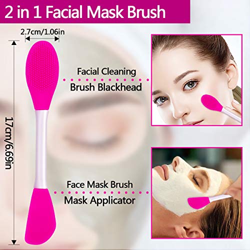 5-Piece Silicone Face Scrubber & Lip Exfoliating Brush Set
