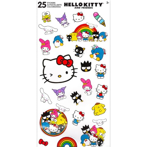 Hello Kitty Backpack for Girls - 16' School Bag Set with Front Pocket, Stickers, Water Bottle
