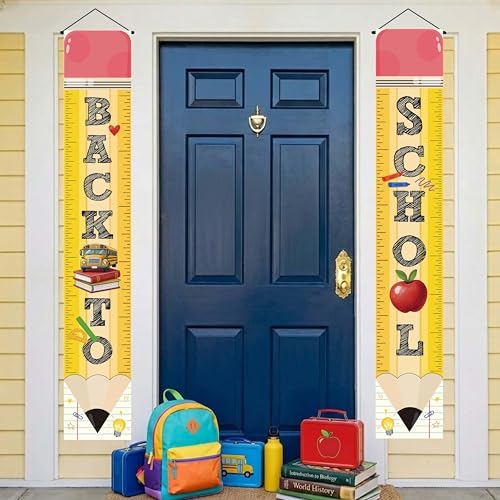 Pencil Shaped Back to School Porch Banners - 2 Pack