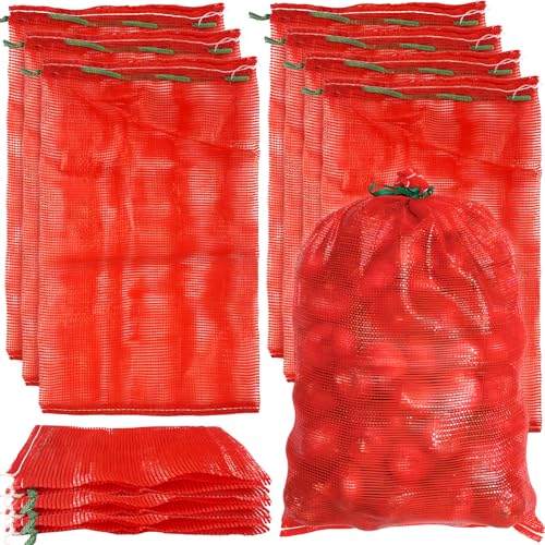 15 Pcs 60lb Extra Large Mesh Produce Bags 31" x 20" - Reusable Drawstring