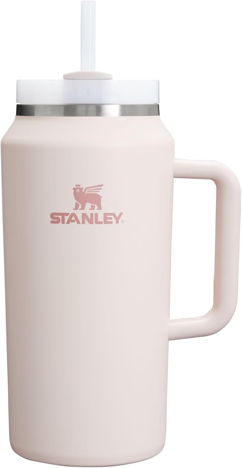 STANLEY Quencher H2.0 Tumbler - 64 oz Insulated Stainless Steel Cup with Handle & Straw | Rose Quartz 2.0
