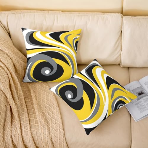 Geometric Striped Throw Pillow Covers - Set of 2, 20x20 inch