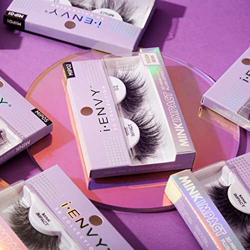 i-Envy 3D Faux Mink False Lashes - Natural to Dramatic Vegan Eyelashes
