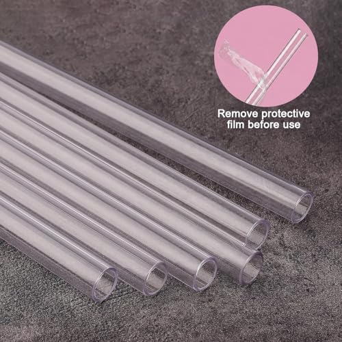 Bubrike 7-Inch Reusable Tritan Drinking Straws for Kids Cups - 8 Pack