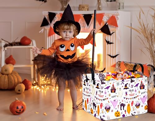 Halloween Empty Basket Organizer with Dual Handles - 14.9 x 10.2 x 8.4 inches