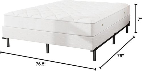 Jetonix Metal Bed Frame - Sturdy Heavy-Duty Platform with 9 Legs Support | Black King Size, Easy to Assemble