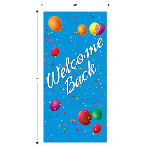 Beistle Welcome Back Door Cover – 30" x 60" Plastic Decoration
