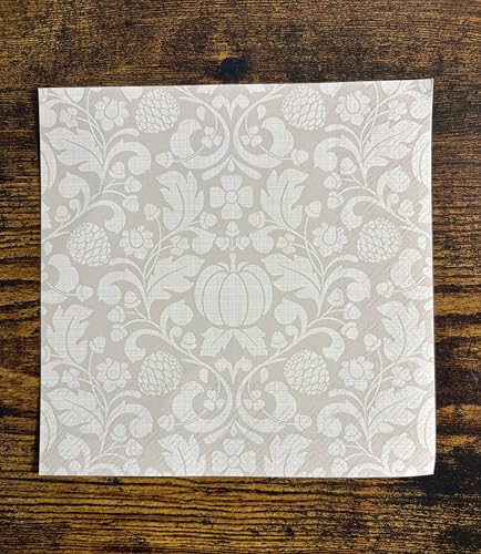 IHR Ideal Home Range 3-Ply Cocktail Napkins, Cream, 20-Count