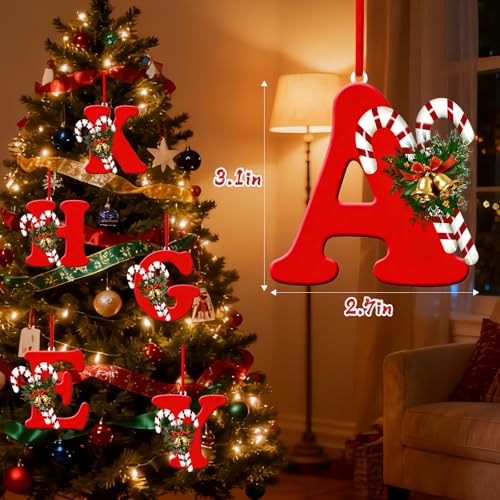 QETRABONE Personalized Christmas Letter Ornament Hanging Tree Decor