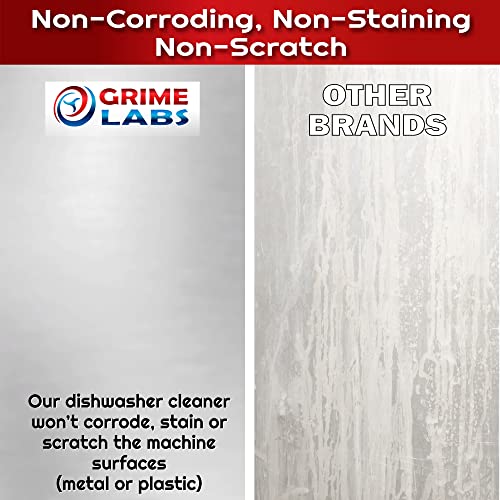 GRIME LABS Dishwasher Cleaner Tablets, 24 Pack - Heavy Duty Limescale Remover