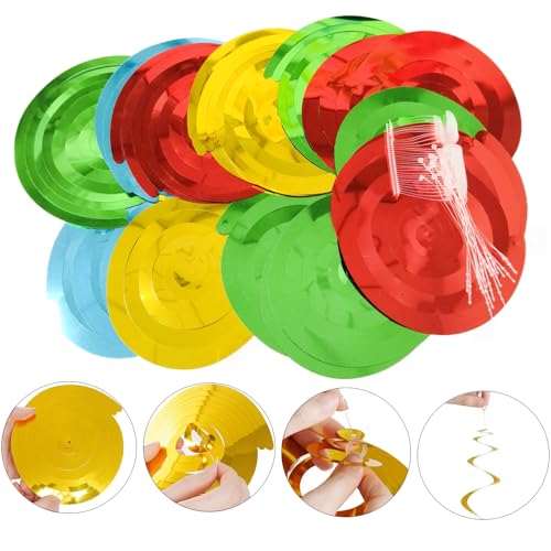 48-Piece Back to School Hanging Swirl Decorations – Colorful Pencil Party Set