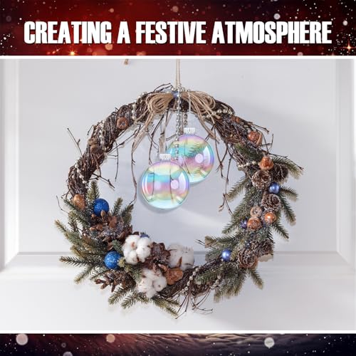 48 Pcs Iridescent Christmas Ornaments Balls 4 Inch Clear Holiday Decorations - Variation of THIS listing