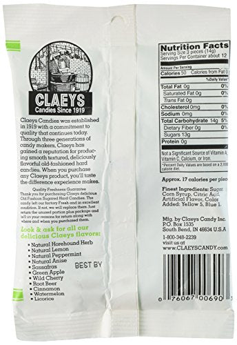 Claey's Green Apple Hard Candy - 2 Bags (12 oz Total)