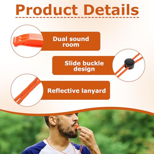 8 Pack Marine Whistle Coast Guard Approved,Boat Whistle,Whistle Emergency,Kayak Whistle,Safety Whistle,Survival Whistle,for Kayak Life Jacket, Boating, Fishing Boat, Camping, Hiking