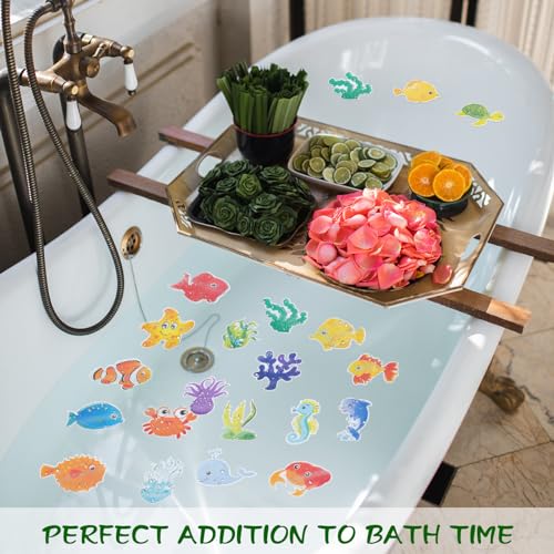 20 PCS Cute Sea Creature Anti-Slip Stickers for Bathtub & Shower