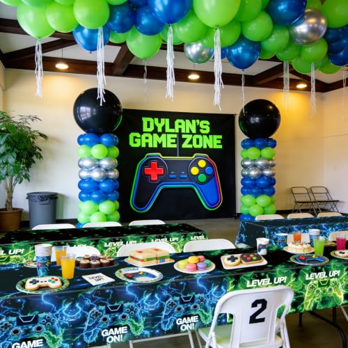 4 Pack Video Game Tablecloths with Controller Design - 51x86 in