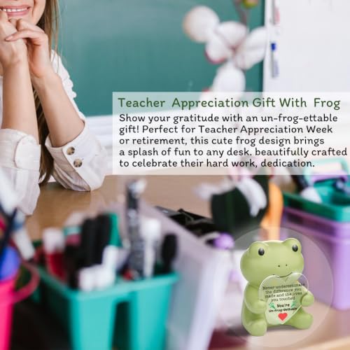 Motivational Frog Figurine Desk Decor Gift - Un-Frog-Gettable