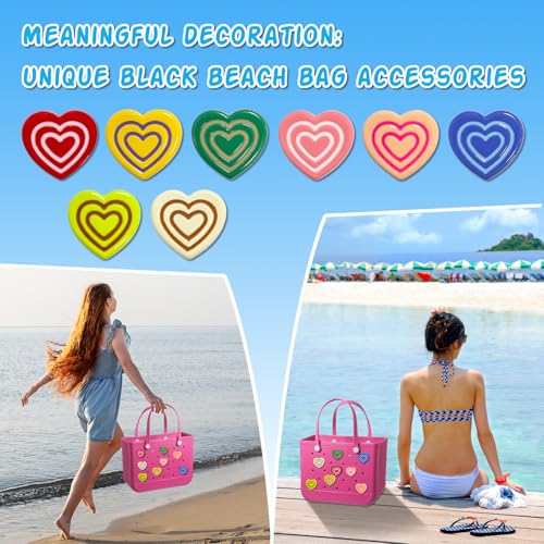 Bogg Bag Charms - Heart, Bow & Butterfly Inserts for Summer Beach Bags
