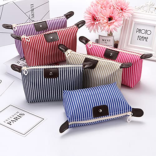 THTAJ 2 Pack Waterproof Nylon Travel Makeup Bag and Toiletry Pouch