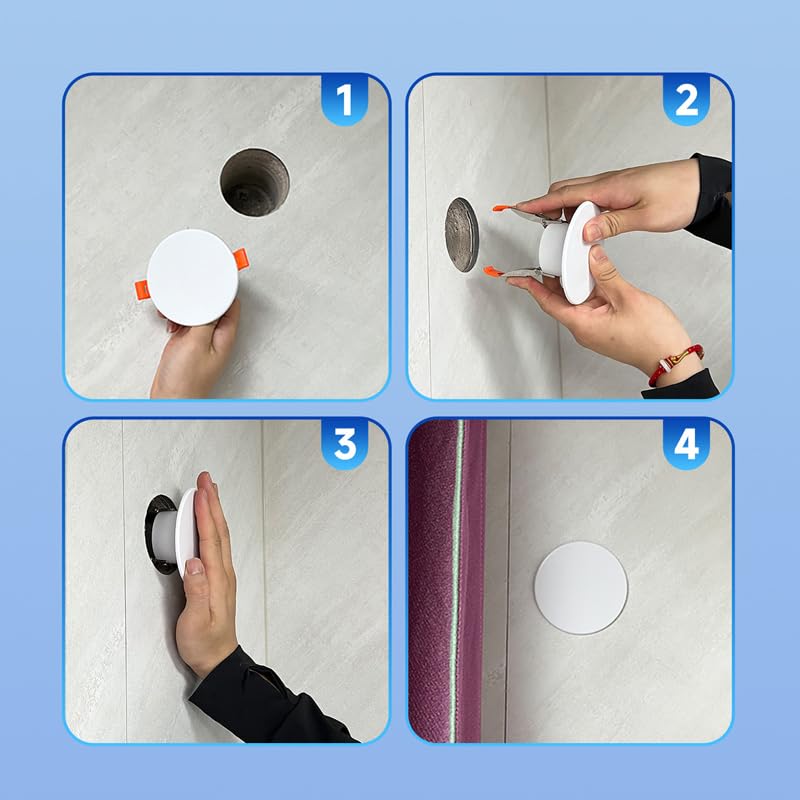 95mm Wall Hole Cover with Self-Locking Clips for Mini Split Systems