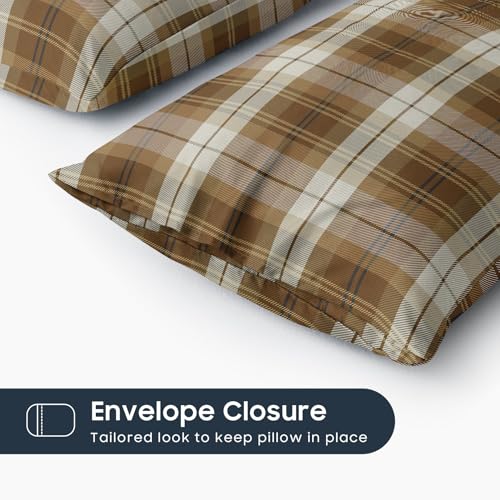 Wake In Cloud Plaid Pillow Cases Set - Tartan Check Design, 20x26"