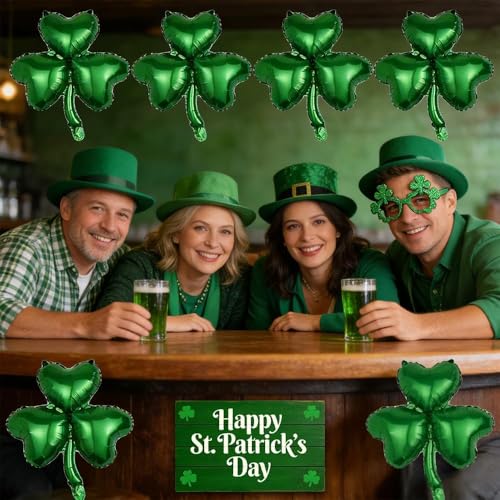 St. Patrick's Day Gold Letter Balloons & Irish Party Decoration Set