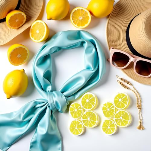 ZLmoue 4Pcs Double Lemon Slices Hair Clips Duckbill Barrettes