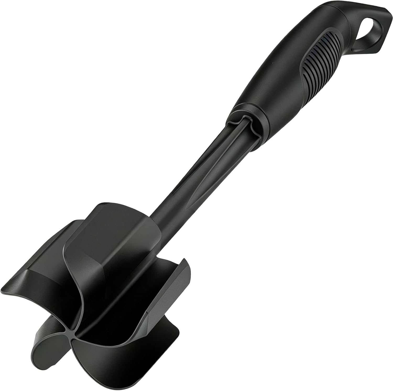 Ourokhome Meat Chopper - Heat Resistant Nylon Ground Beef Smasher with 5 Curved Blades | Black Kitchen Gadget