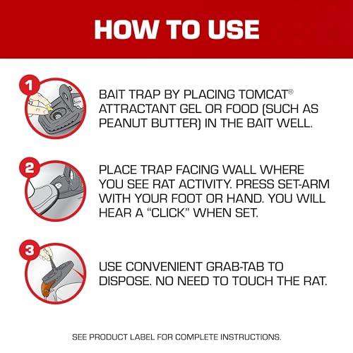 Tomcat Secure-Kill Rat Trap, Powerful Single-Touch Disposable Trap - 1 Pack