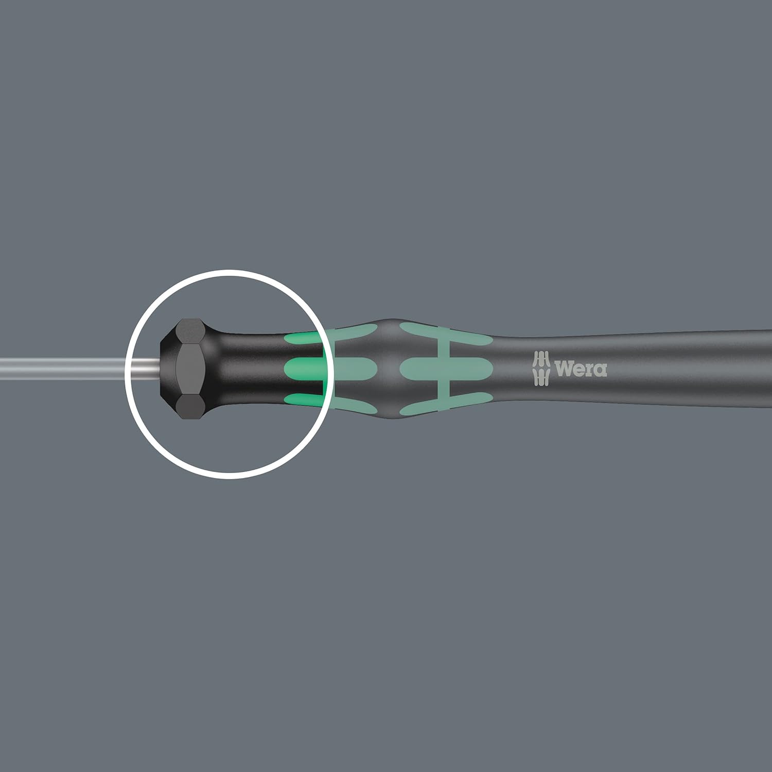 Wera 2035/6 Electronics Screwdriver Set - 6-Piece Kraftform Micro Slotted & Phillips with Rack