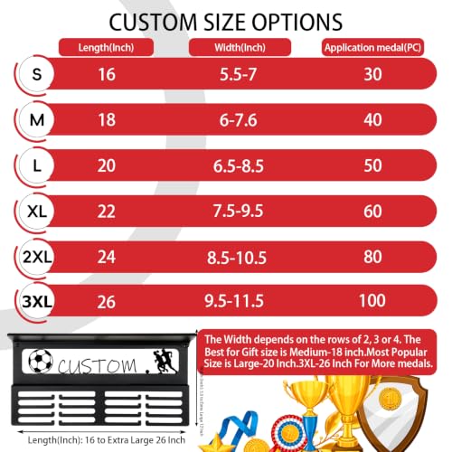 Medal Display Rack - Durable Wall-Mounted Steel Hanger for 63+ Medals