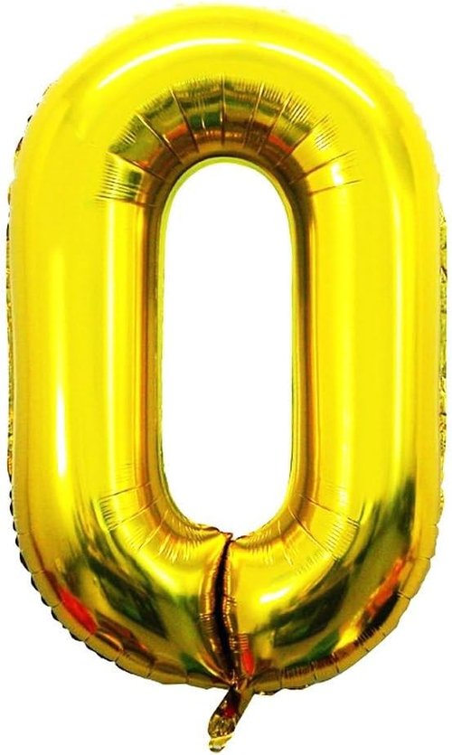 GOER Gold Foil Balloons - 42 Inch Number 0 for Milestone Birthday & Anniversary Celebrations