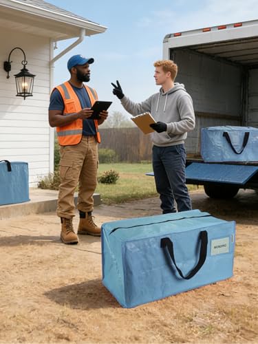 WORKPRO Heavy Duty Extra Large Moving Bags with Backpack Straps