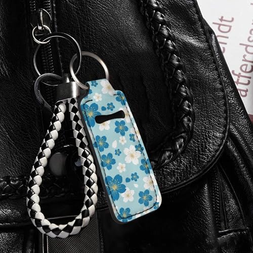 CLOHOMIN Neoprene Chapstick Holder Keychain Lip Gloss Sleeve Organizer