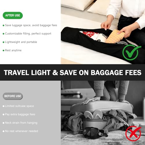 CPCOIN Travel Neck Pillow with Storage Bag & Rest Set - 1