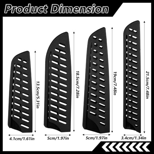 Aphumedc 4-Piece Universal Knife Guard Set - Black Blade Covers