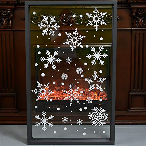 340+ Snowflake Window Clings - Reusable Christmas Decor