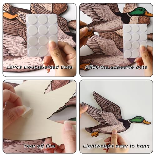 Wooden Mallard Duck Wall Decor Set - 3 Rustic Sizes for Nursery & Home