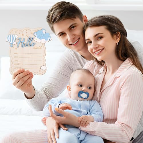 3D Baby Announcement Sign with Elephant Design - Hello World