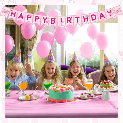 Cute Kitty Happy Birthday Banner - Pre-strung Party Decoration