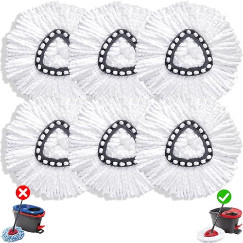 O-Cedar Spin Mop Replacement Heads, 6-Pack Microfiber Refills