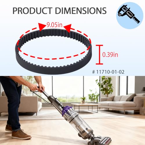 3-Pack Vacuum Replacement Belt for Dyson DC17 Animal Cleaner